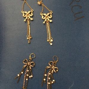 *reserved two pairs Betsey Johnson bow earrings